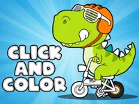 image bg Click And Color Dinosaurs