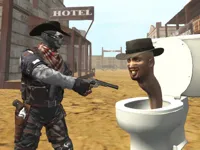 image bg Cowboy vs Skibidi Toilets