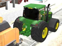 image bg Chained Tractor Towing Train